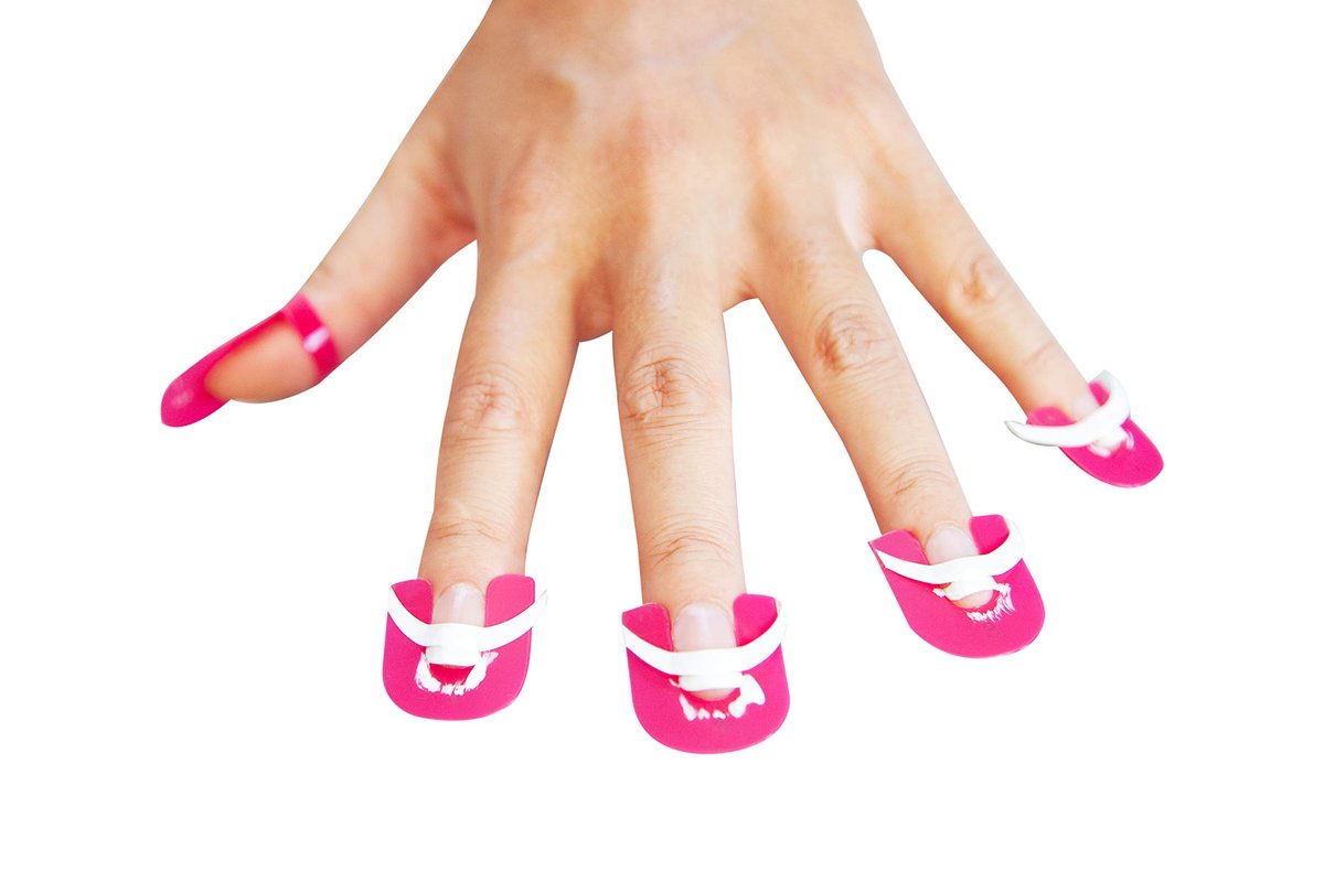 CreaNails Reusable Nail Polish Stencils for Adults - 26 Pieces, 10 Sizes, Spill-Proof Nail Guard & French Tip Strips Avelisse