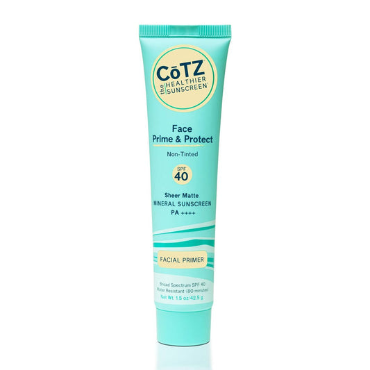 COTZ Face Prime & Protect Non-Tinted Mineral Sunscreen SPF 40 PA++++ - Broad Spectrum Facial Primer, 1.5 oz Avelisse