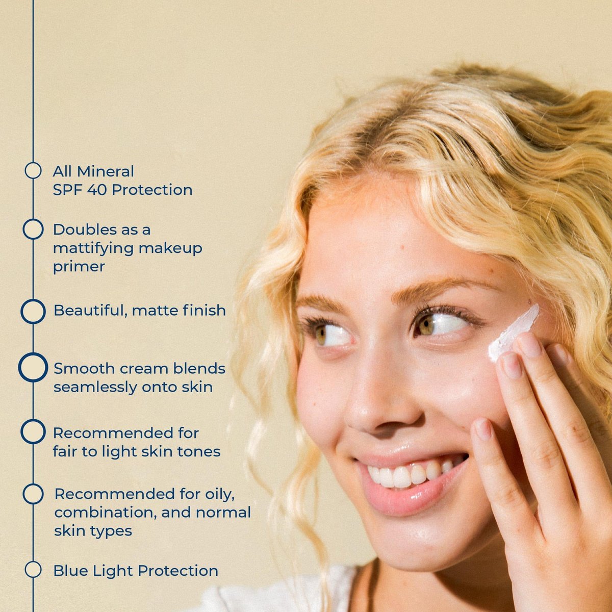 COTZ Face Prime & Protect Non-Tinted Mineral Sunscreen SPF 40 PA++++ - Broad Spectrum Facial Primer, 1.5 oz Avelisse