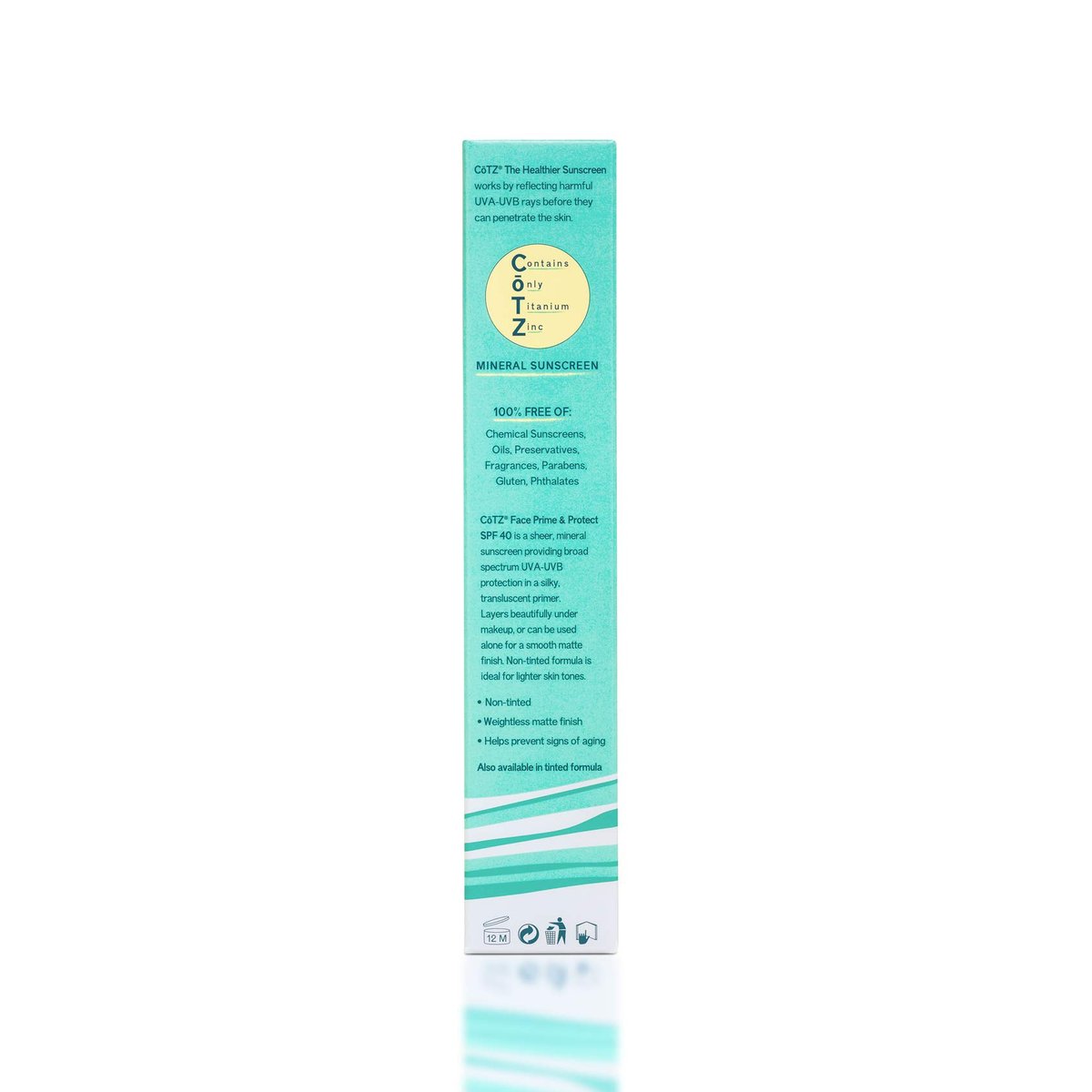 COTZ Face Prime & Protect Non-Tinted Mineral Sunscreen SPF 40 PA++++ - Broad Spectrum Facial Primer, 1.5 oz Avelisse