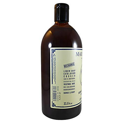 Marius Fabre Savon de Marseille Liquid Soap 1 Litre - Natural Pine Fragrance Refill