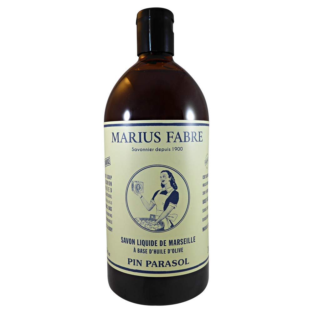 Marius Fabre Savon de Marseille Liquid Soap 1 Litre - Natural Pine Fragrance Refill - görsel 1