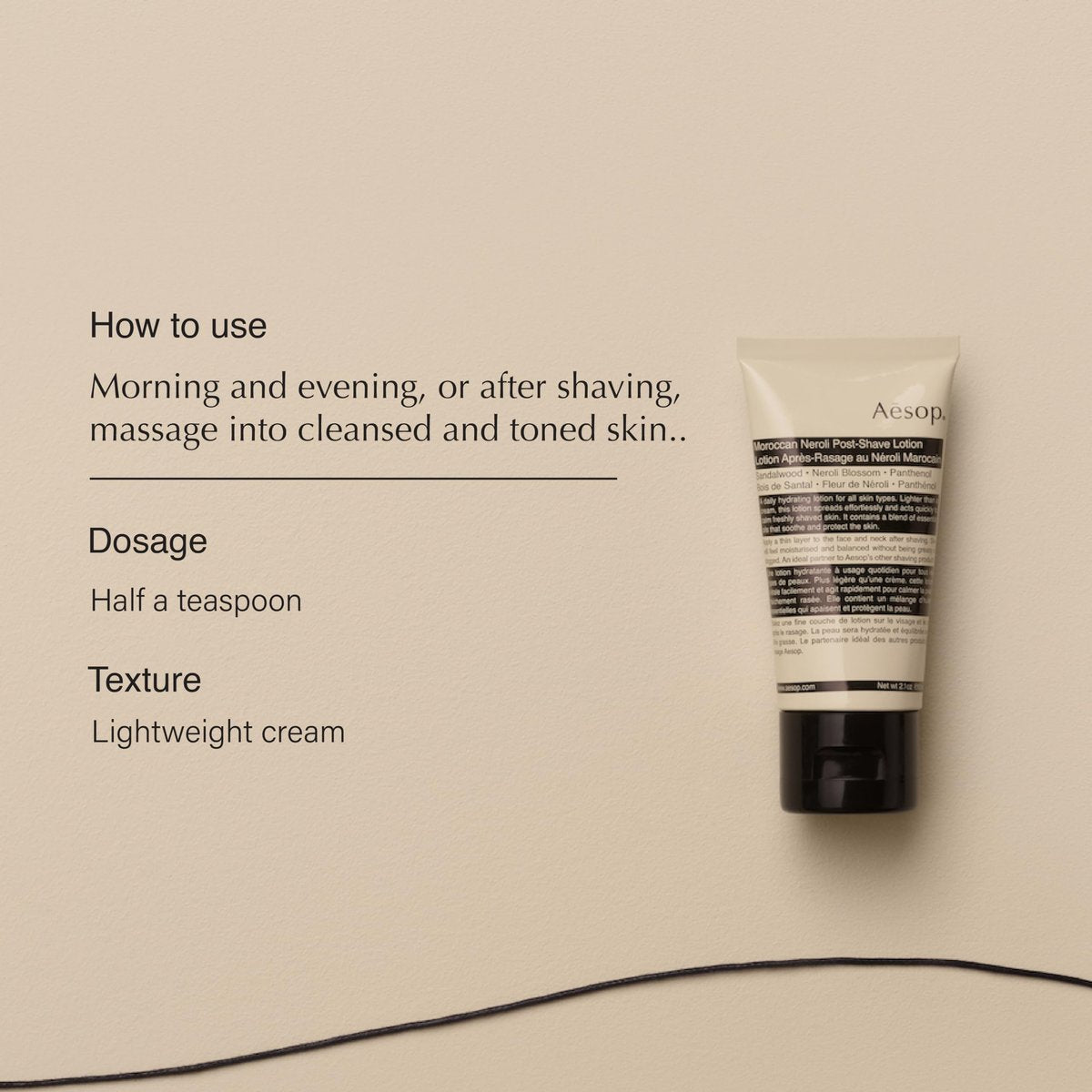 Aesop Moroccan Neroli Post Shave Lotion – Unisex Daily Hydrating Lotion with Botanical Oils, Calms & Soothes Skin, 2.1 fl oz Avelisse