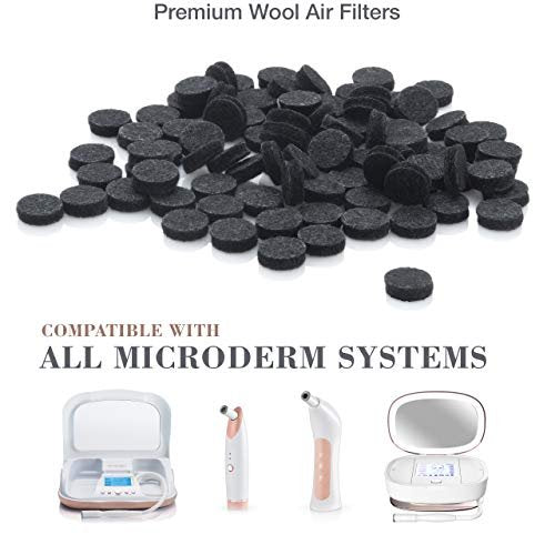Trophy Skin Replacement Filters - Round Wool Air Filters for Microdermabrasion Kit - 100 Pack - görsel 12