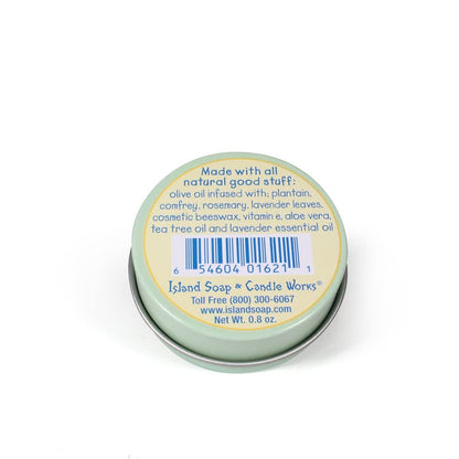 Island Soap & Candle Works Surfer's Salve - All Natural Skin Soothing Balm - Moisturizing Anti-Chafing Ointment for Insect Bites, Sunburn, Windburn, Chapped Lips, Rashes & New Tattoos - .8 Ounce