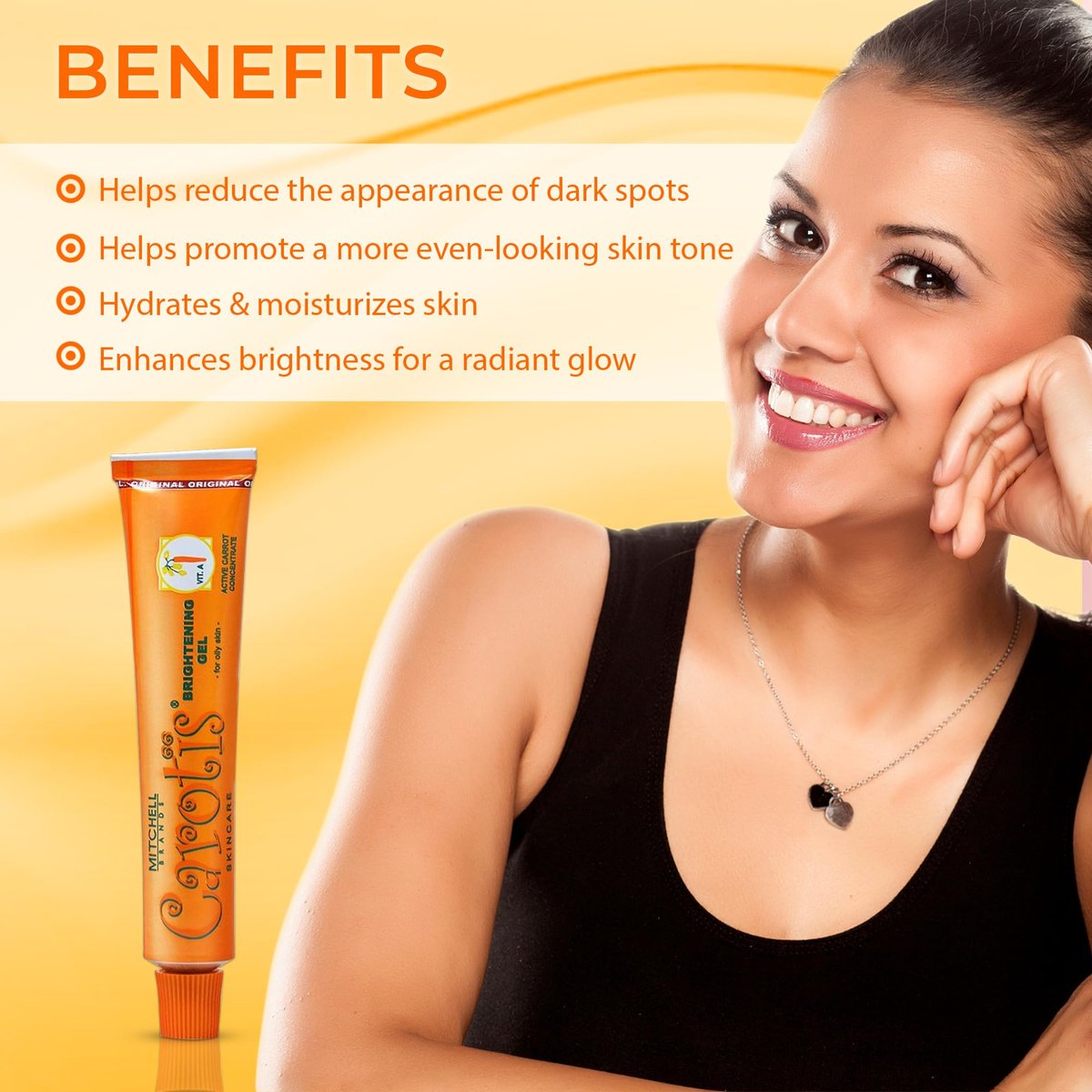 CAROTÏS Brightening Gel - Fade Dark Spots on Face, Armpit, Knees, Hands & Body | Even Skin Tone with Carrot Oil & Alpha Arbutin | 1 fl oz - görsel 5