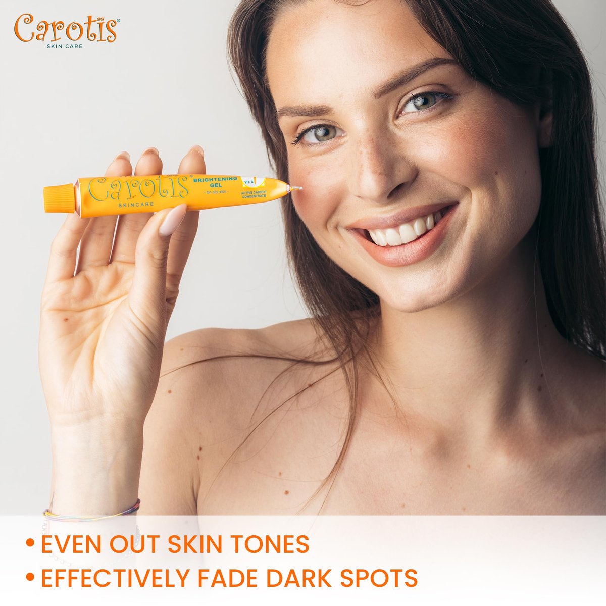 CAROTÏS Brightening Gel - Fade Dark Spots on Face, Armpit, Knees, Hands & Body | Even Skin Tone with Carrot Oil & Alpha Arbutin | 1 fl oz - görsel 3
