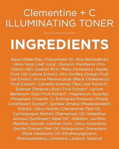 Andalou Naturals Illuminating Facial Toner Clementine + Vitamin C - Hydrating Face Mist Toner to Balance & Refresh Skin - with Fruit Stem Cell Complex Plus Aloe Vera - 6 fl oz - görsel 16