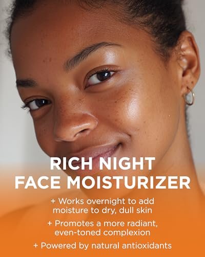 Andalou Naturals Purple Carrot + Vitamin C Luminous Skin Night Cream - Hydrating Face Moisturizer with Fruit Stem Cell Complex - 1.7 fl oz Avelisse