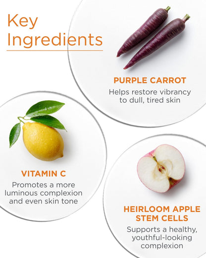Andalou Naturals Purple Carrot + Vitamin C Luminous Skin Night Cream - Hydrating Face Moisturizer with Fruit Stem Cell Complex - 1.7 fl oz Avelisse
