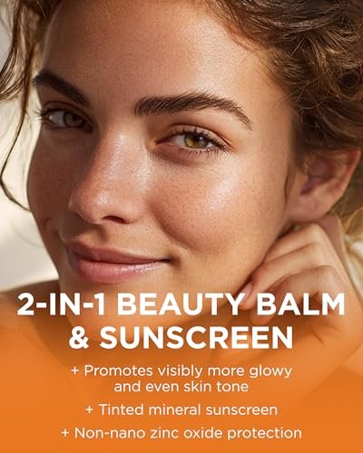 Andalou Naturals Vitamin C BB Beauty Balm Sheer Tint SPF 30 - 2-in-1 BB Cream & Mineral Sunscreen for Face - With Non-Nano Zinc Oxide Skin Protection - 2 fl oz