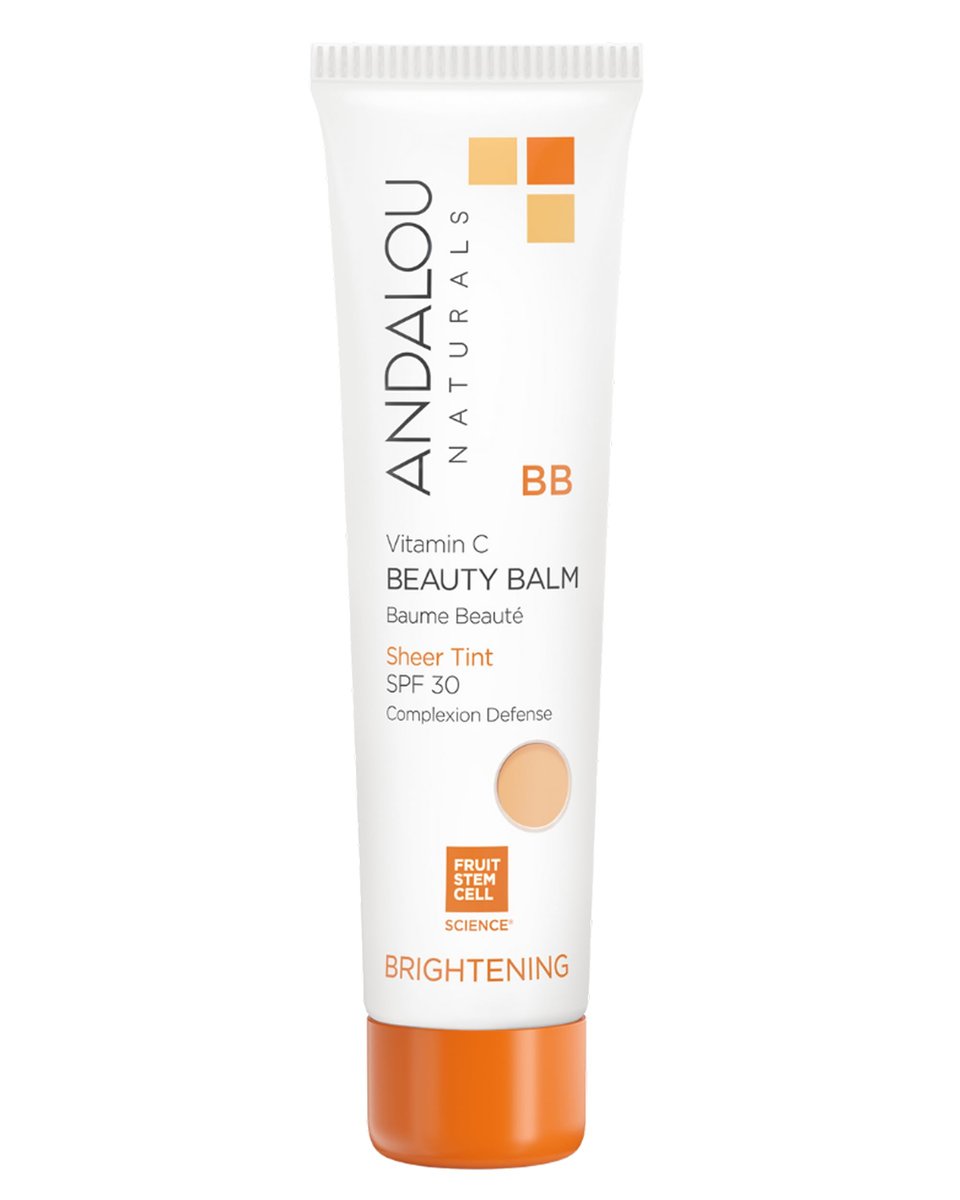 Andalou Naturals Vitamin C BB Beauty Balm Sheer Tint SPF 30 - 2-in-1 BB Cream & Mineral Sunscreen for Face - With Non-Nano Zinc Oxide Skin Protection - 2 fl oz - görsel 1