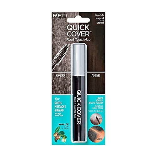 RED by KISS Quick Cover Root Touch Up Rescue - Natural Dark Brown, Water-Resistant Temporary Gray Concealer with Jojoba Oil - görsel 2