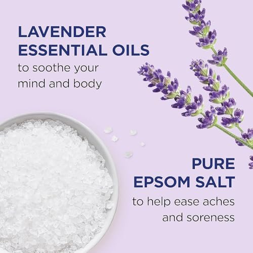 Dr Teal's Lavender Epsom Salt Soak & Body Wash, 48 oz - Soothe Sore Muscles & Relax Avelisse