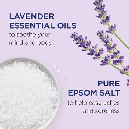 Dr Teal's Lavender Epsom Salt Soak & Body Wash, 48 oz - Soothe Sore Muscles & Relax Avelisse