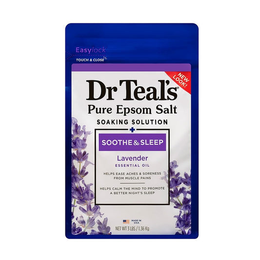 Dr Teal's Lavender Epsom Salt Soak & Body Wash, 48 oz - Soothe Sore Muscles & Relax Avelisse