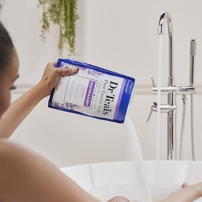 Dr Teal's Lavender Epsom Salt Soak & Body Wash, 48 oz - Soothe Sore Muscles & Relax Avelisse
