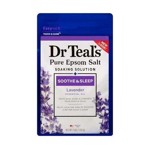 Dr Teal's Lavender Epsom Salt Soak & Body Wash, 48 oz - Soothe Sore Muscles & Relax Avelisse