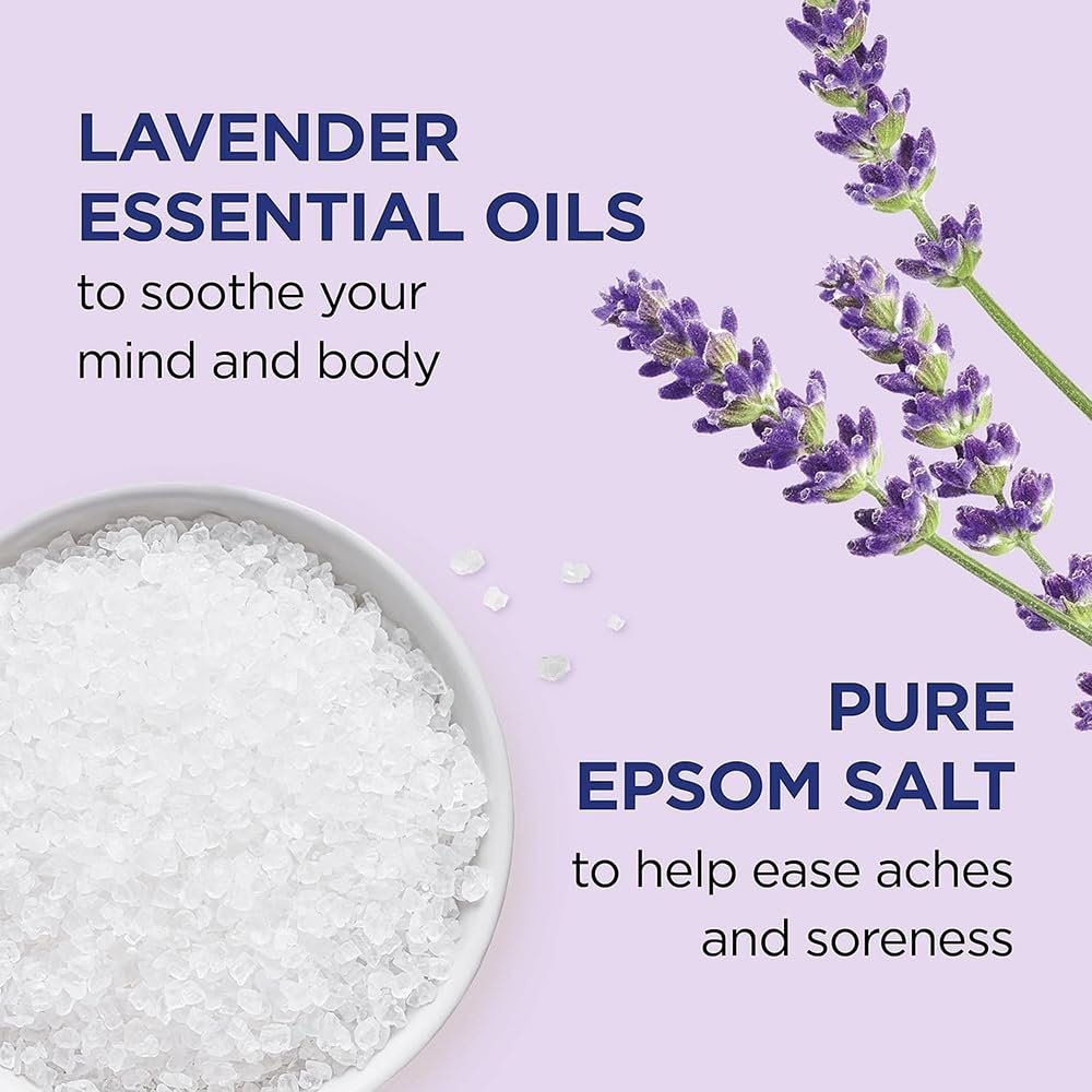 Dr Teal's Lavender Epsom Salt Soak & Body Wash, 48 oz - Soothe Sore Muscles & Relax Avelisse