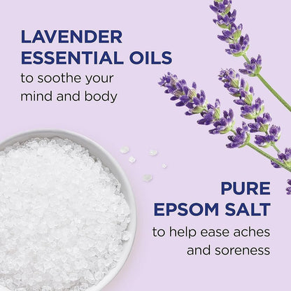 Dr Teal's Lavender Epsom Salt Soak & Body Wash, 48 oz - Soothe Sore Muscles & Relax Avelisse