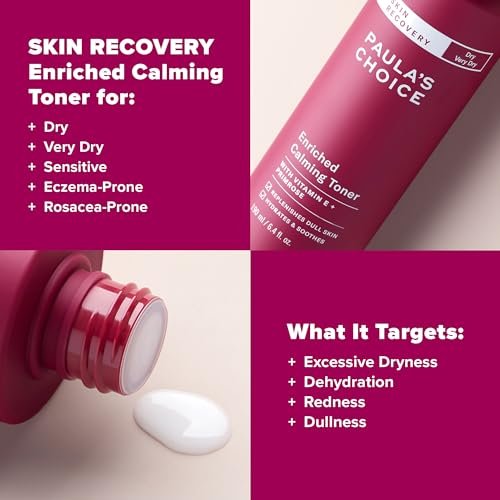 Paula's Choice Skin Recovery Calming Face Toner | Hydrating Toner for Dry & Sensitive Skin with Hyaluronic Acid, Vitamin E & Primrose | Fragrance-Free, 6.4 oz Avelisse