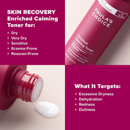 Paula's Choice Skin Recovery Calming Face Toner | Hydrating Toner for Dry & Sensitive Skin with Hyaluronic Acid, Vitamin E & Primrose | Fragrance-Free, 6.4 oz Avelisse