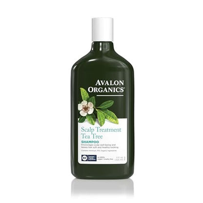 Avalon Organics Tea Tree Scalp Treatment Shampoo – 11 fl oz | Soothing Shampoo for Dandruff, Dry Scalp & Hair Care