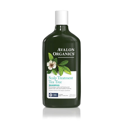Avalon Organics Tea Tree Scalp Treatment Shampoo – 11 fl oz | Soothing Shampoo for Dandruff, Dry Scalp & Hair Care