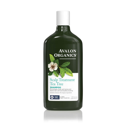 Avalon Organics Tea Tree Scalp Treatment Shampoo – 11 fl oz | Soothing Shampoo for Dandruff, Dry Scalp & Hair Care