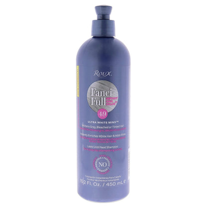 Roux Fanci-Full Instant Hair Color Rinse - 49 White Minx, 15.2 oz - Temporary Gray Coverage & Tone Evenness