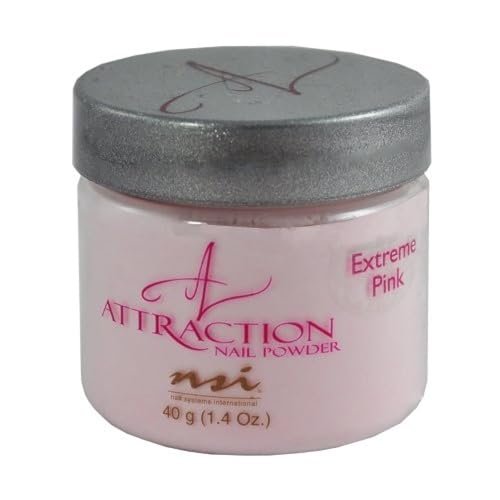 NSI Attraction Acrylic Nail Powder Extreme Pink - 1.4 oz Professional Nail Enhancement - görsel 2