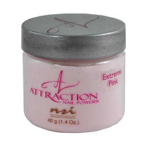 NSI Attraction Acrylic Nail Powder Extreme Pink - 1.4 oz Professional Nail Enhancement - görsel 3