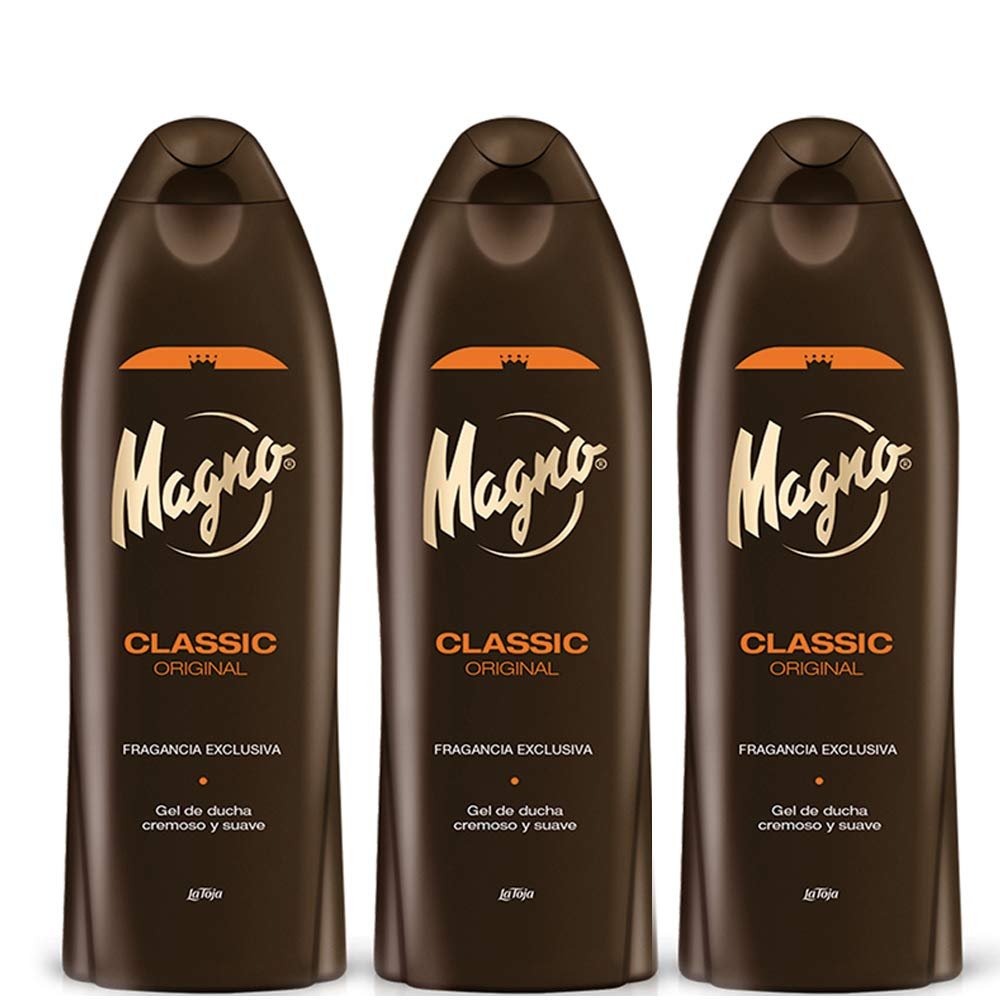 Magno Shower Gel 18.6 Fl Oz (Pack of 3) – Moisturizing Body Wash for Men Avelisse