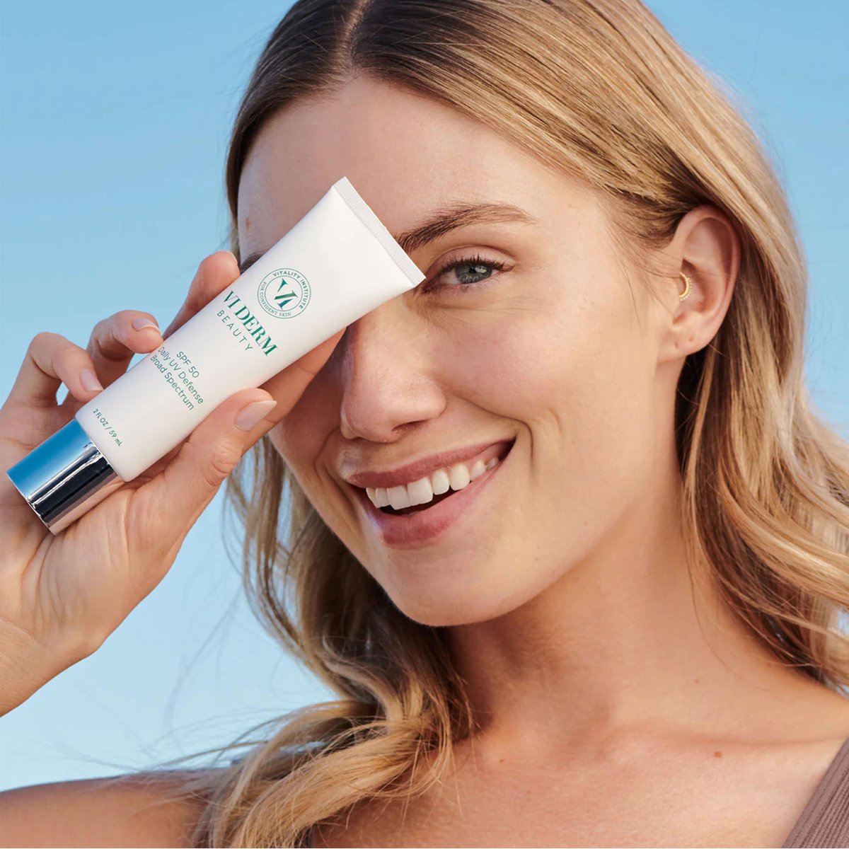 VI Derm SPF 50 Daily UV Defense Sunscreen - Broad Spectrum Sunblock for Face & Body - Lightweight, Oil-Free, Fast-Absorbing Skincare Protector - Clean, Non-Greasy Formula - Fragrance Free, 2 Fl Oz Avelisse