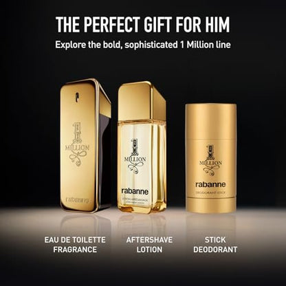 Rabanne 1 Million Deodorant Stick for Men – Luxury Fragrance Solid Deodorant with Fresh Leather, Warm Spice & Sensual Musk, Long-Lasting Freshness, 2.2 oz