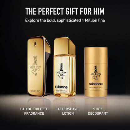 Rabanne 1 Million Deodorant Stick for Men – Luxury Fragrance Solid Deodorant with Fresh Leather, Warm Spice & Sensual Musk, Long-Lasting Freshness, 2.2 oz