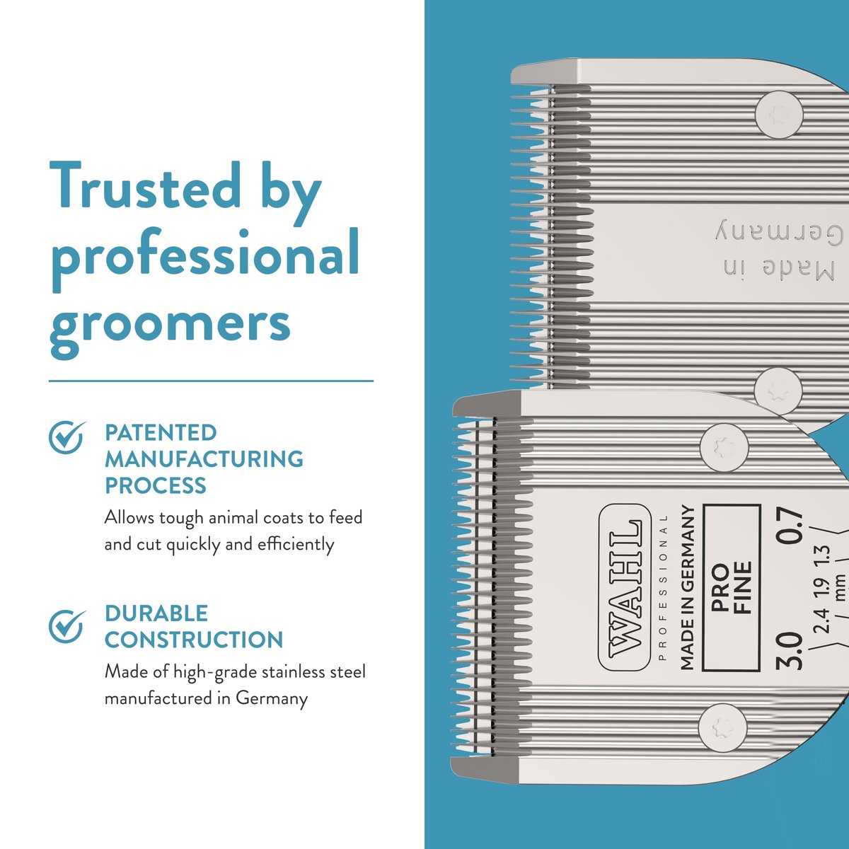 Wahl Professional Animal 5-in-1 Adjustable Clipper Blade Replacement – Silver, for Arco, Bravura, Chromado & More Avelisse