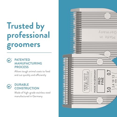 Wahl Professional Animal 5-in-1 Adjustable Clipper Blade Replacement – Silver, for Arco, Bravura, Chromado & More Avelisse