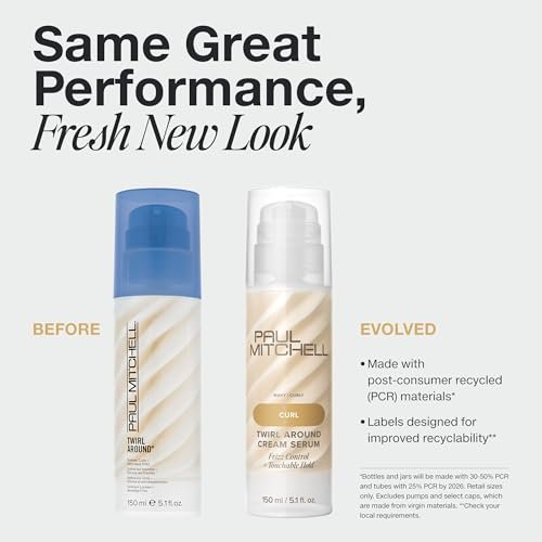 Paul Mitchell Twirl Around Cream Serum for Curly & Wavy Hair – Frizz Control & Touchable Hold, 5.1 oz Avelisse