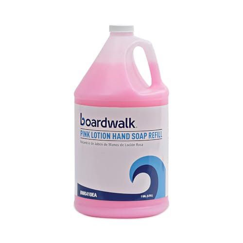Boardwalk Mild Cleansing Pink Lotion Soap - Gentle Liquid Hand Wash, 1 Gallon (128 oz) Bottle Avelisse