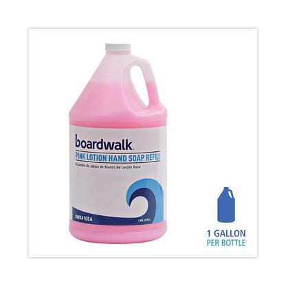 Boardwalk Mild Cleansing Pink Lotion Soap - Gentle Liquid Hand Wash, 1 Gallon (128 oz) Bottle Avelisse
