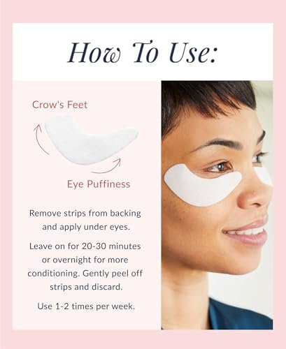 DHC Revitalizing Moisture Strips: Eyes (2 Count) - Hydrating Gel Eye Mask, 6 Applications Each Avelisse