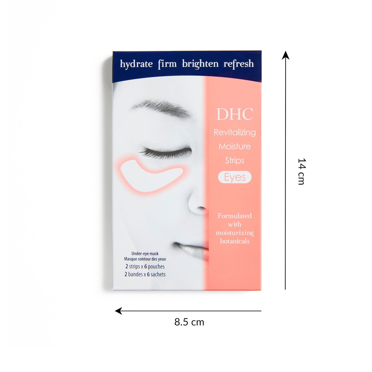 DHC Revitalizing Moisture Strips: Eyes (2 Count) - Hydrating Gel Eye Mask, 6 Applications Each Avelisse