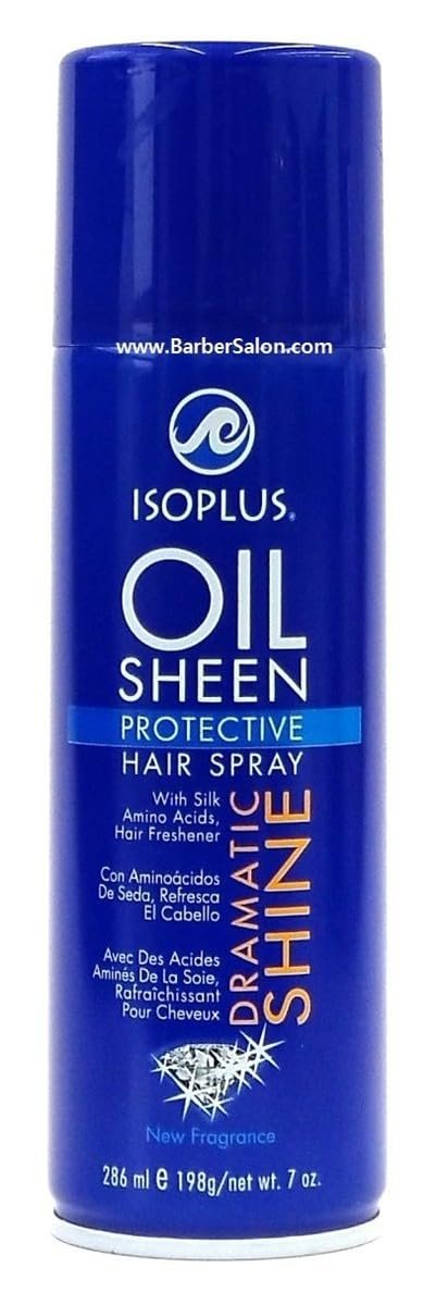 Isoplus Oil Sheen Hairspray 7 oz. (Pack of 3) - Regular Hold for Lasting Shine Avelisse