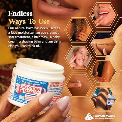 Egyptian Magic All Purpose Skin Cream – 2 oz Jar for Face, Body, Eczema, Scars, Stretch Marks & Tattoo Aftercare