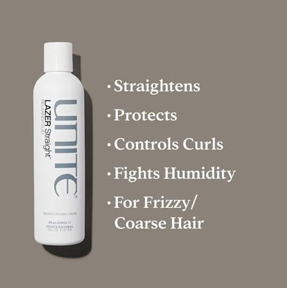 UNITE Hair LAZER Straight Relaxing Fluid – Anti-Humidity Styling Fluid for Smooth, Straight Hair with Thermal Protection – 8 Fl Oz Avelisse