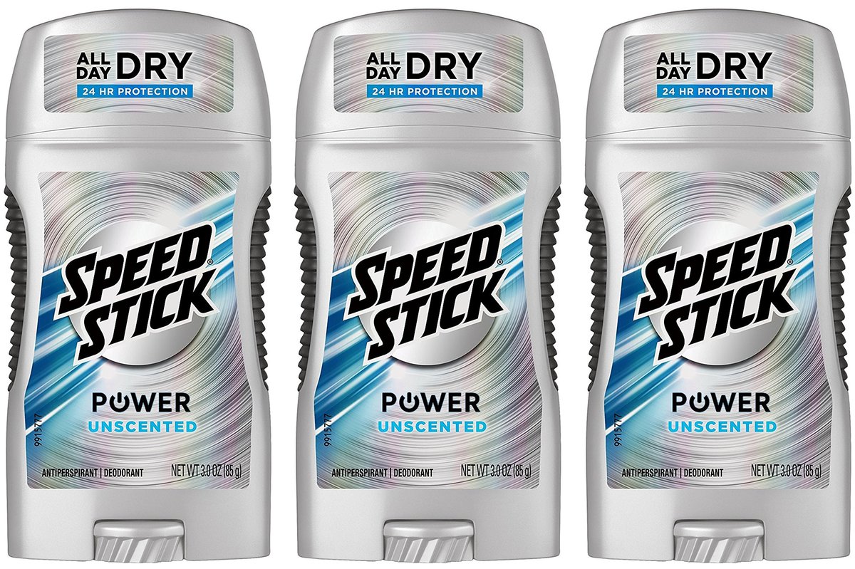 Speed Stick Anti-Perspirant Deodorant, Unscented, 3 oz (Pack of 3) - görsel 2