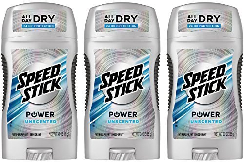 Speed Stick Anti-Perspirant Deodorant, Unscented, 3 oz (Pack of 3) - görsel 1