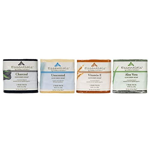 Clearly Natural Essentials Glycerine Bar Soap, Aloe Vera, 12 oz, 3 Count - Gentle Moisturizing Soap - görsel 4