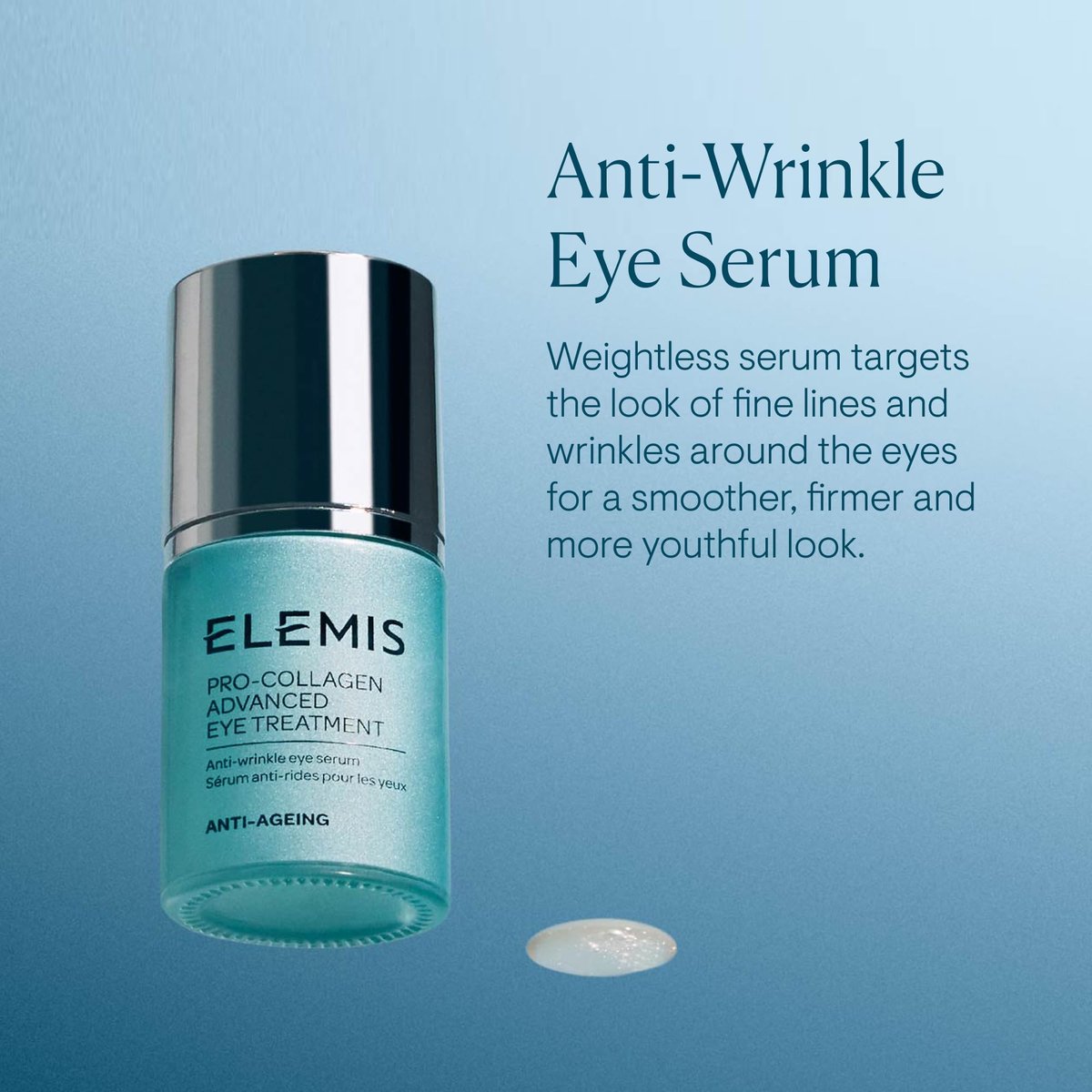 ELEMIS Pro-Collagen Advanced Eye Treatment – Lightweight Anti-Wrinkle Eye Serum for Firm, Smooth & Hydrated Skin, 0.5 Fl Oz Avelisse